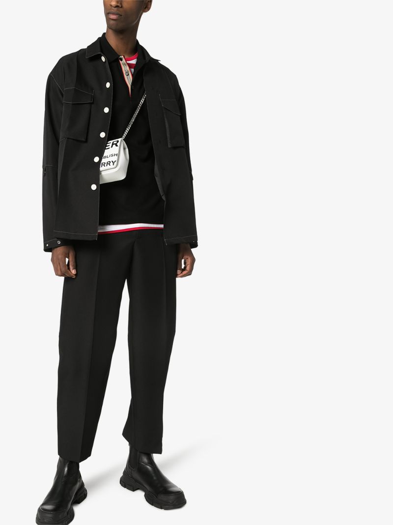 Black Cotton Polo Shirt