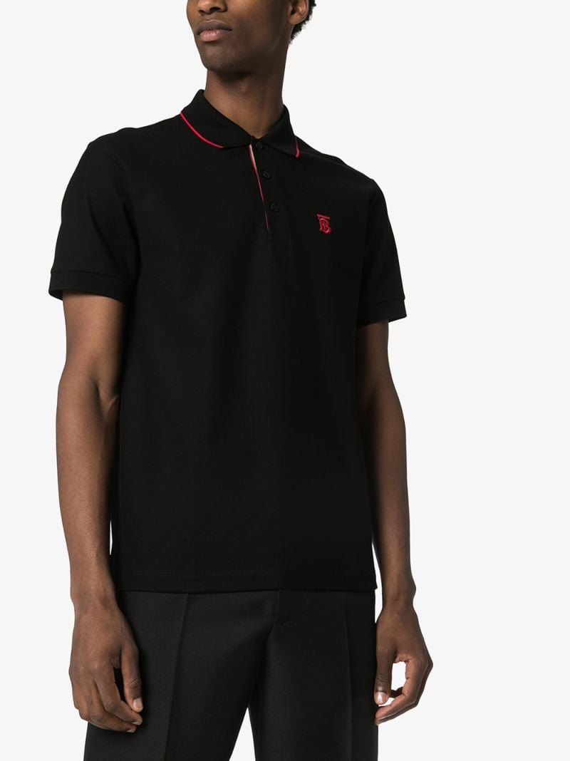 Black Cotton Polo Shirt