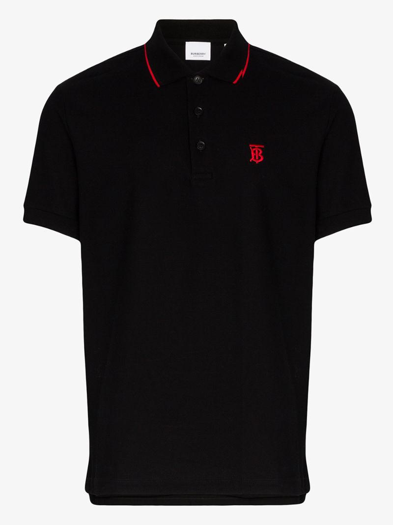 Black Cotton Polo Shirt