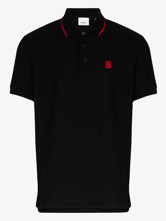 Black Cotton Polo Shirt