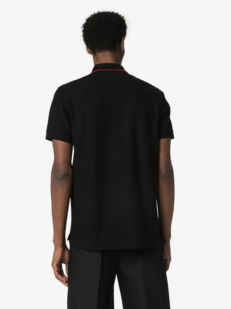 Black Cotton Polo Shirt