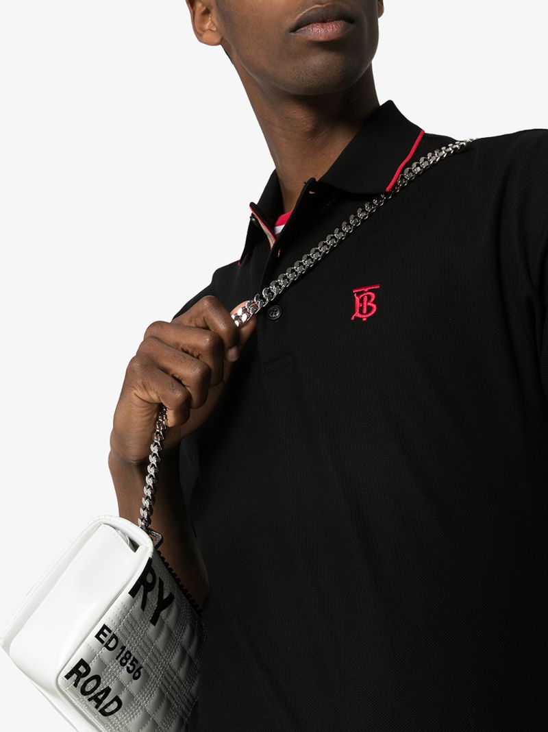 Black Cotton Polo Shirt