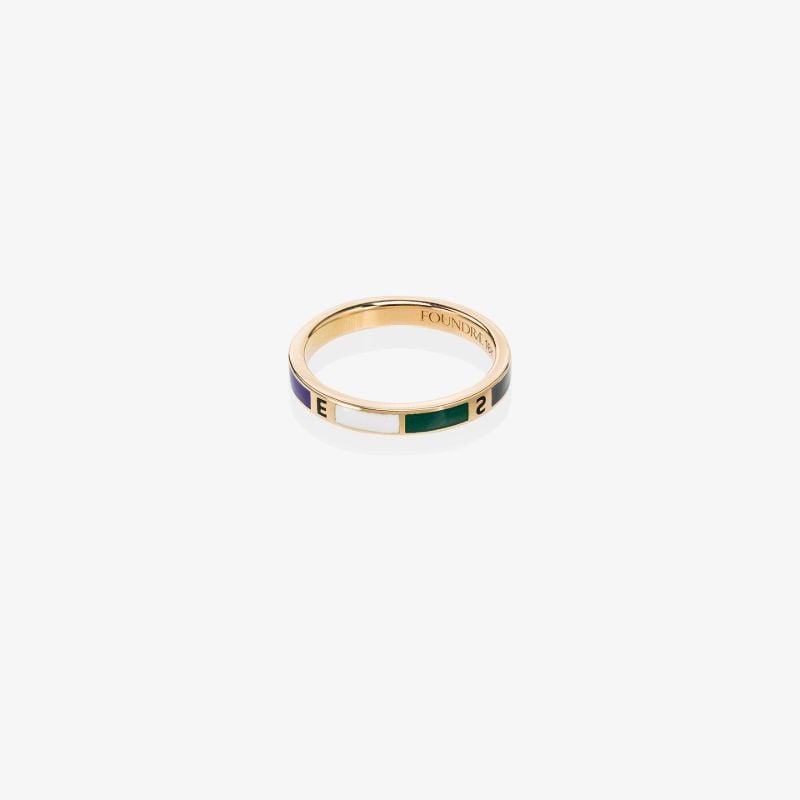18k Yellow Gold Course Correction Thin Band Ring