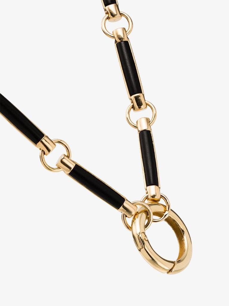 18k Yellow Gold Onyx Element Chain Necklace