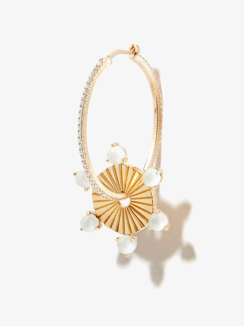 18k Yellow Gold Element Pearl Charm