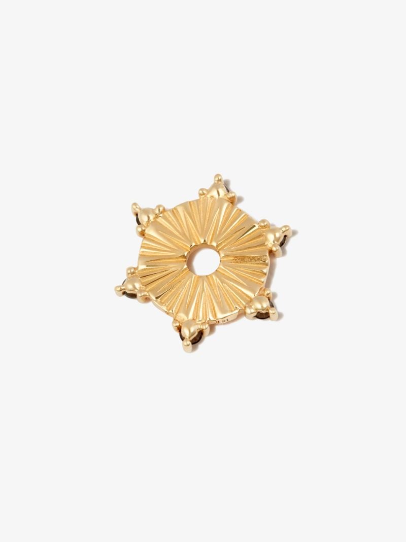 18k Yellow Gold Element Small Smoked Topaz Charm