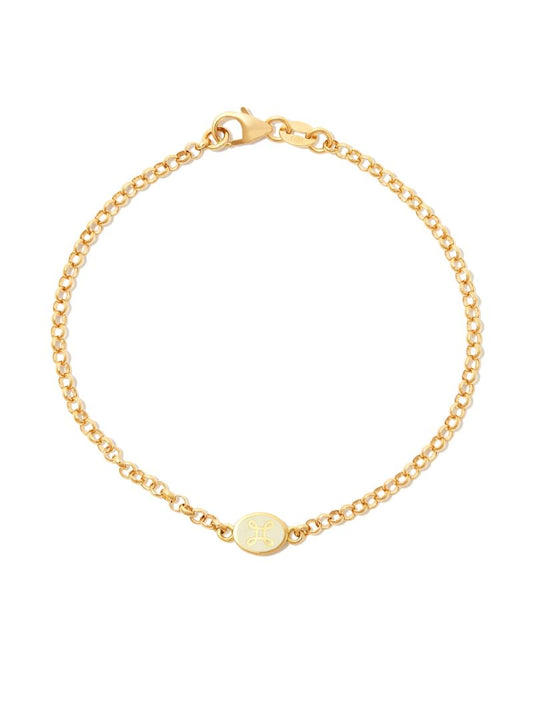 18k Yellow Gold True Love Pendant Bracelet