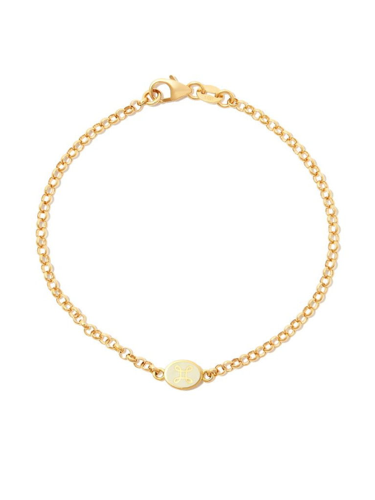 18k Yellow Gold True Love Pendant Bracelet
