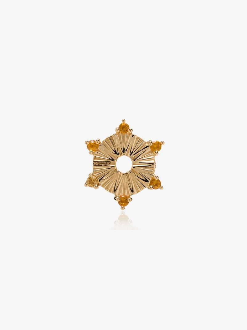 18k Yellow Gold Citrine Element Charm