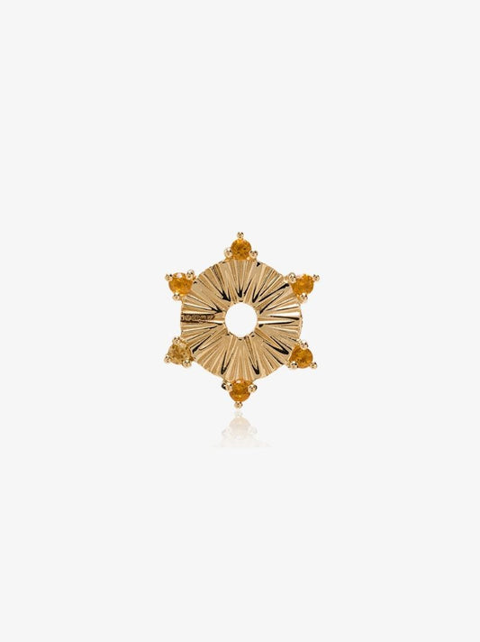 18k Yellow Gold Citrine Element Charm