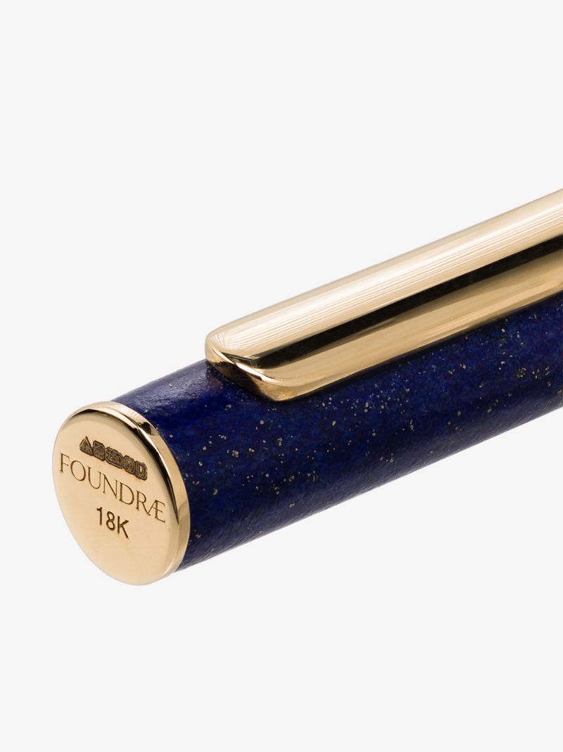 18k Yellow Gold Element Lapis Lazuli Charm