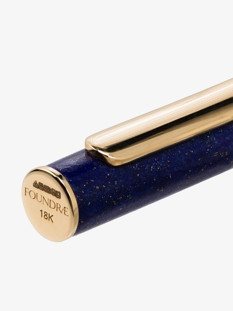 18k Yellow Gold Element Lapis Lazuli Charm
