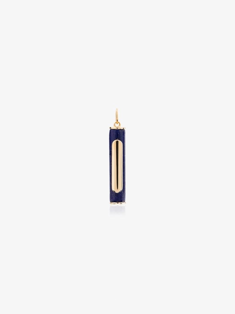 18k Yellow Gold Element Lapis Lazuli Charm