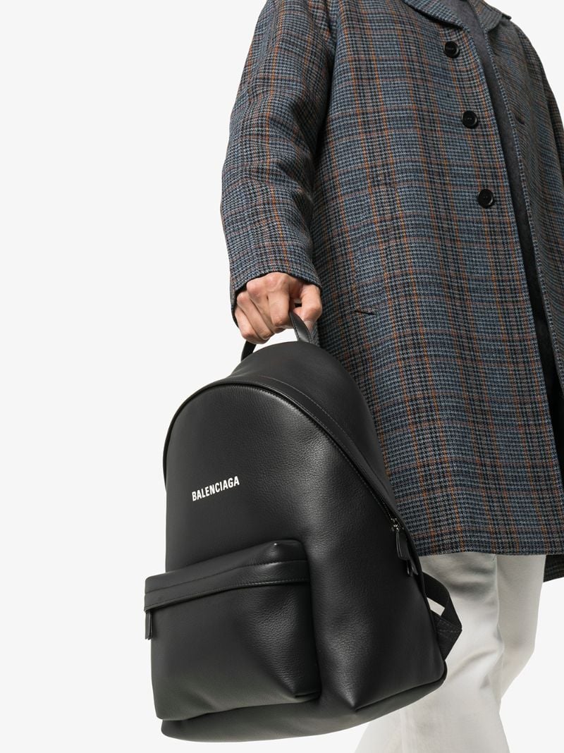Black Everyday Leather Backpack