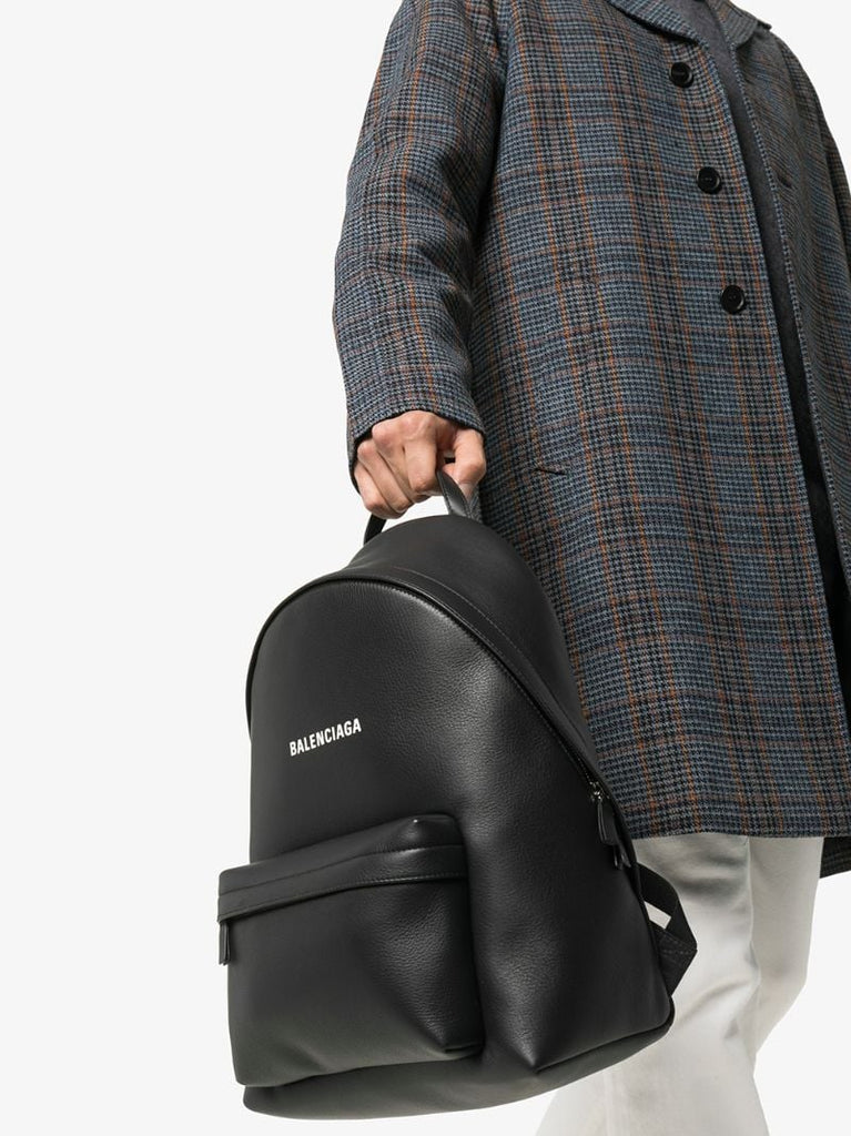 Black Everyday Leather Backpack