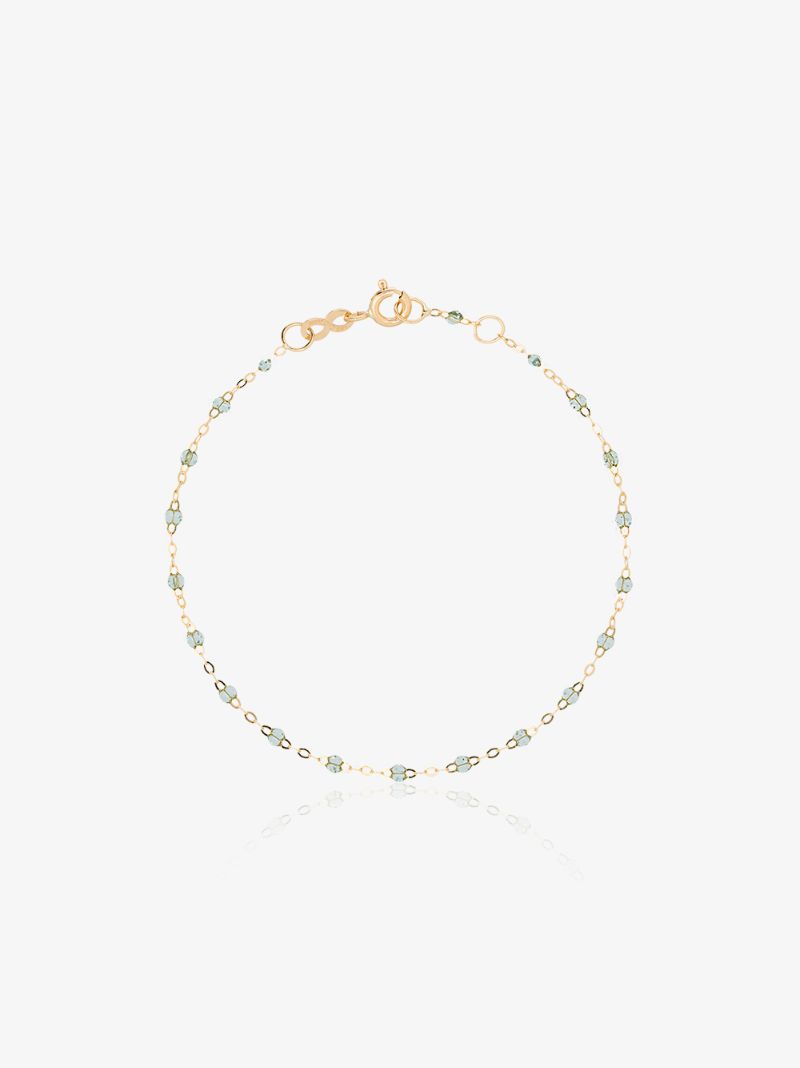 18k Yellow Gold Blue Beaded Bracelet
