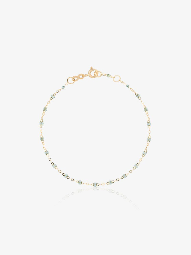 18k Yellow Gold Blue Beaded Bracelet