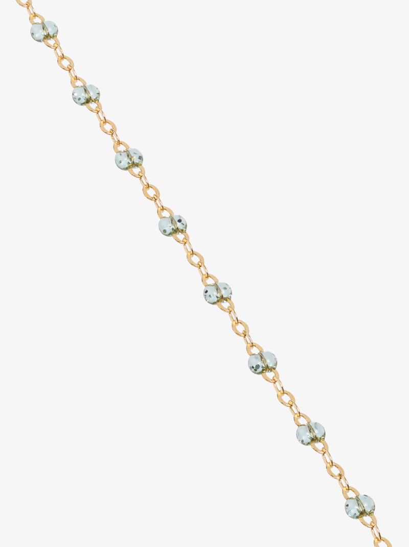 18k Yellow Gold Blue Beaded Bracelet