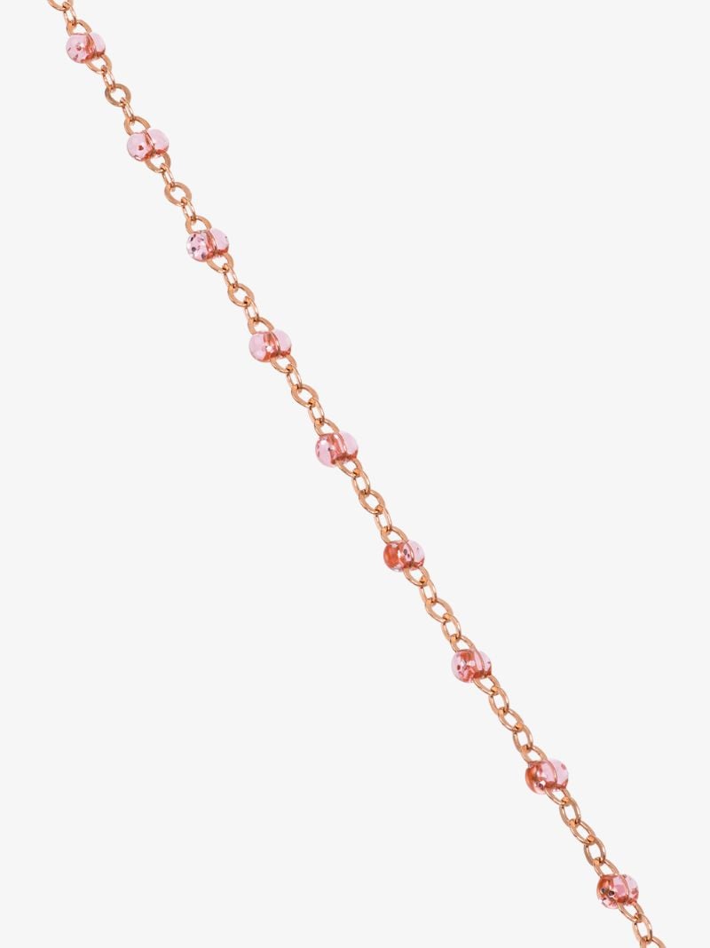 18k Rose Gold Classic Pink Bead Bracelet