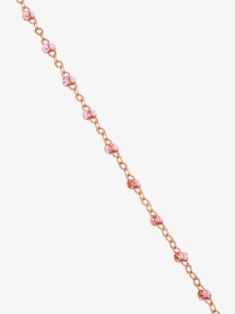 18k Rose Gold Classic Pink Bead Bracelet
