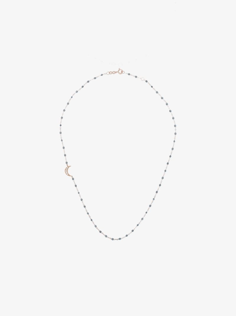18k Yellow Gold Moon Diamond Necklace