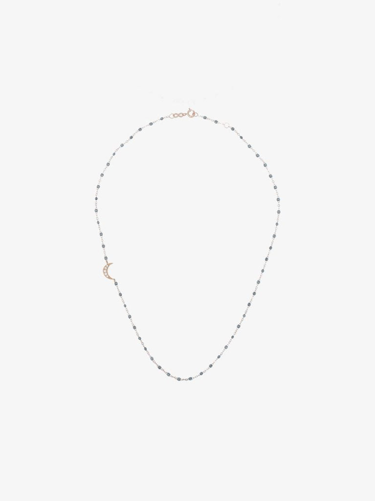 18k Yellow Gold Moon Diamond Necklace