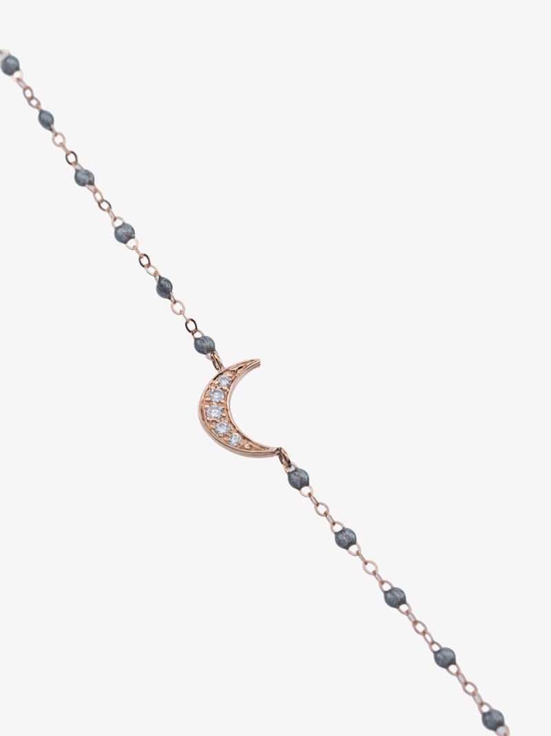 18k Yellow Gold Moon Diamond Necklace