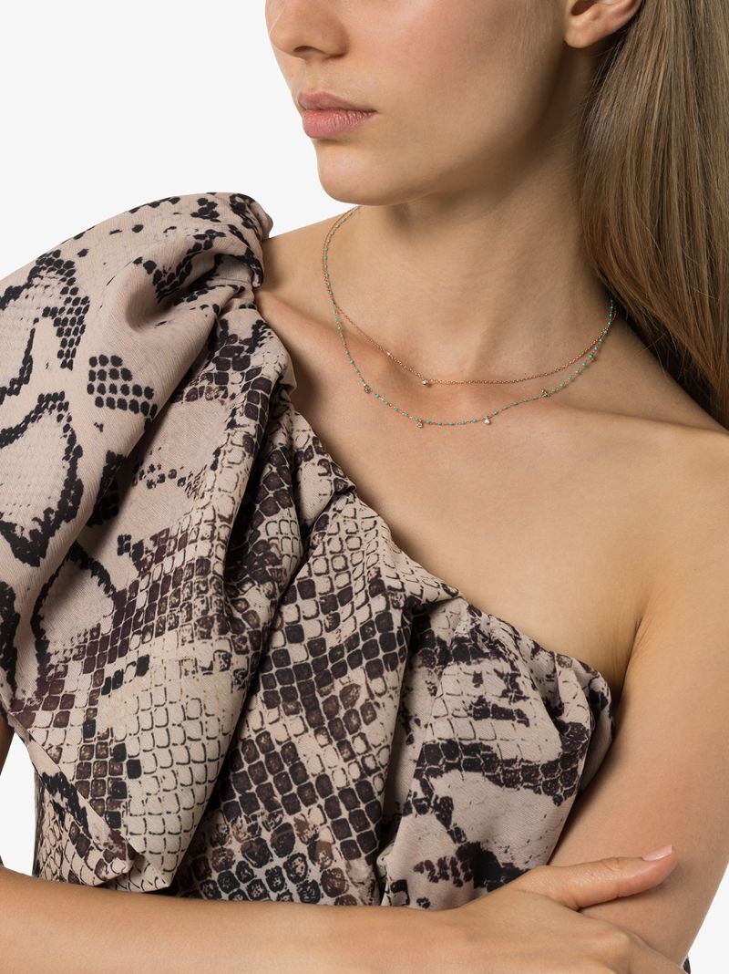 18k Rose Gold Diamond Necklace