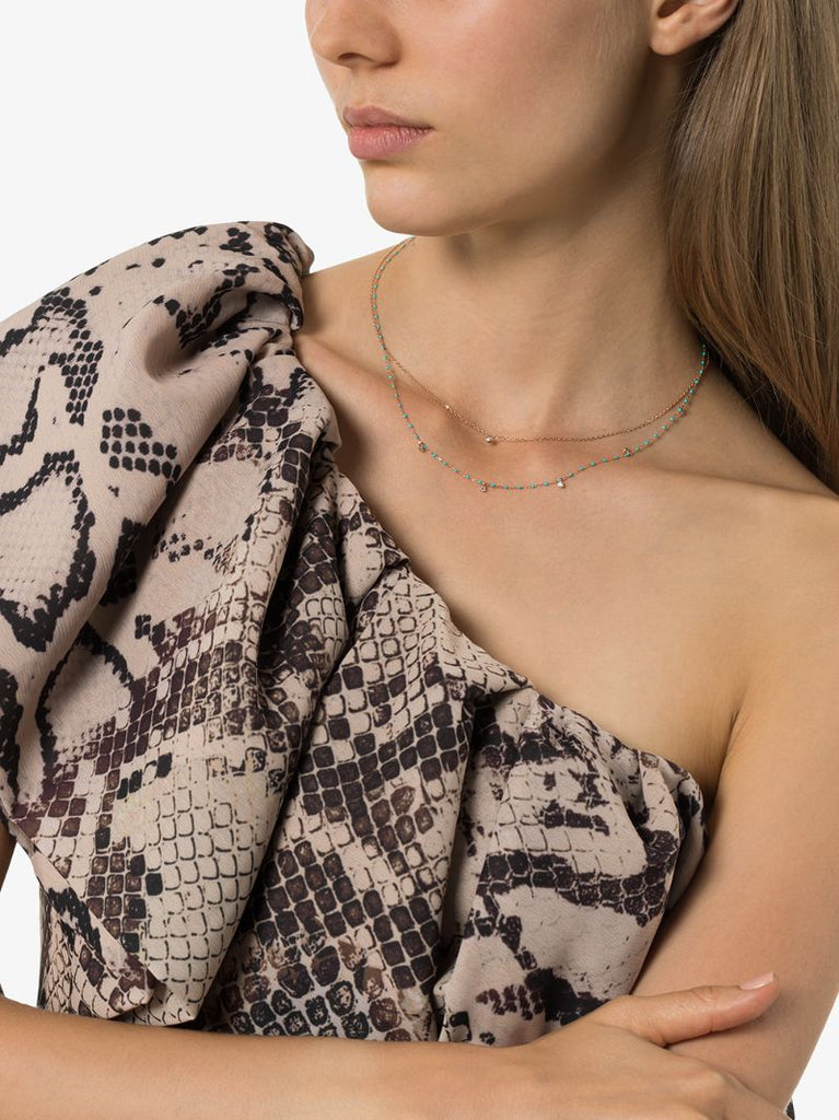 18k Rose Gold Diamond Necklace