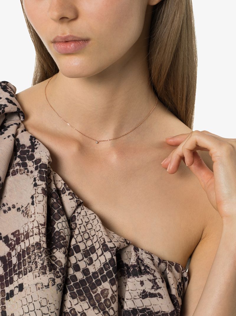 18k Rose Gold Diamond Necklace