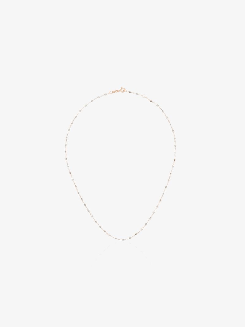 18k Rose Gold Beaded Necklace