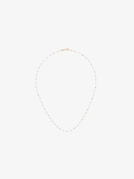 18k Rose Gold Beaded Necklace