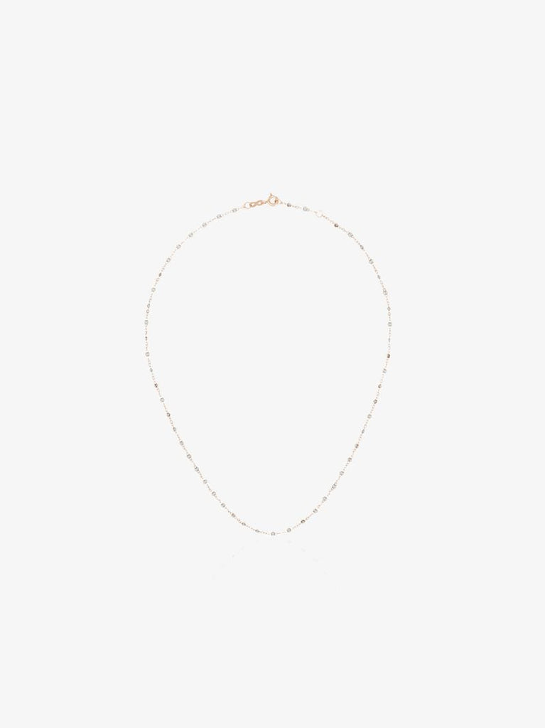 18k Rose Gold Beaded Necklace
