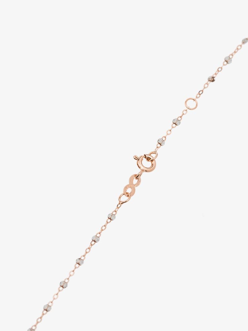 18k Rose Gold Beaded Necklace
