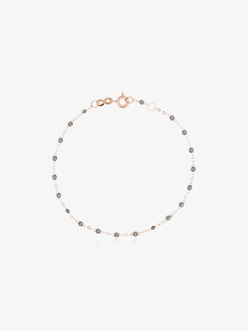 18k Gold with Silver Tone Bead Bracelet