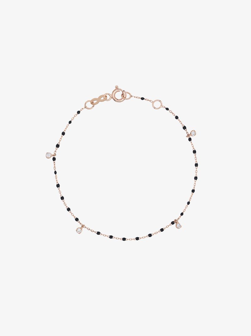 18k Rose Gold Four Diamond Mini Bracelet