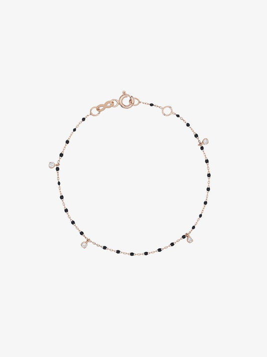 18k Rose Gold Four Diamond Mini Bracelet