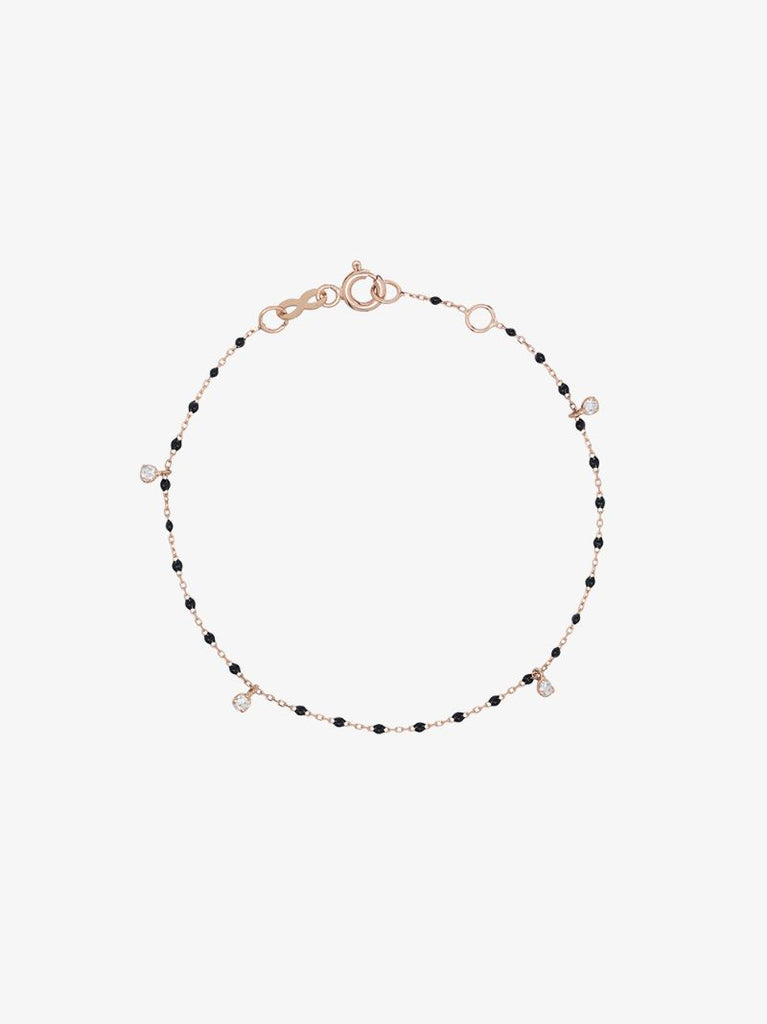 18k Rose Gold Four Diamond Mini Bracelet