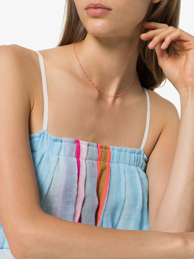 18k Yellow Gold Beaded Necklace