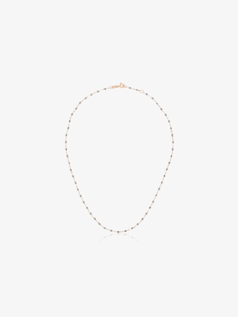 18k Rose Gold Beaded Necklace