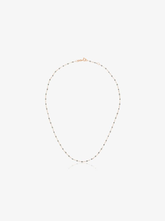 18k Rose Gold Beaded Necklace