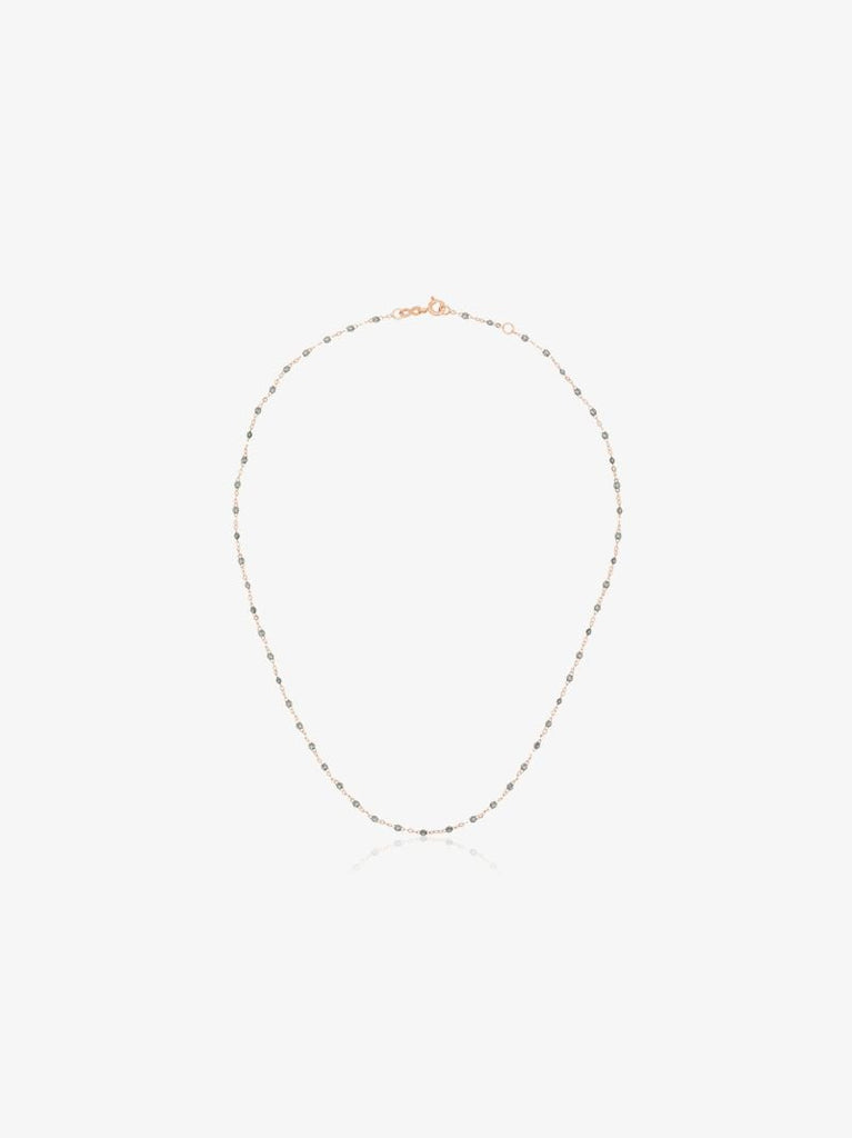 18k Rose Gold Beaded Necklace