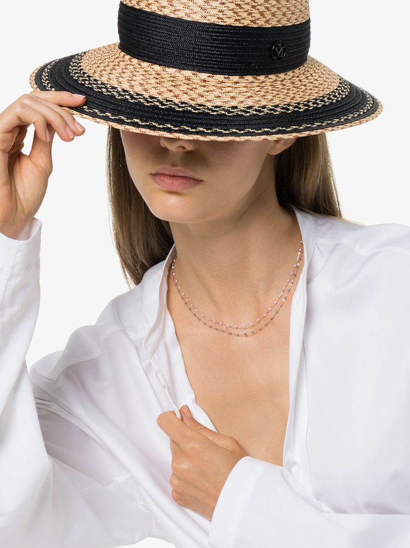18k Rose Gold Beaded Necklace