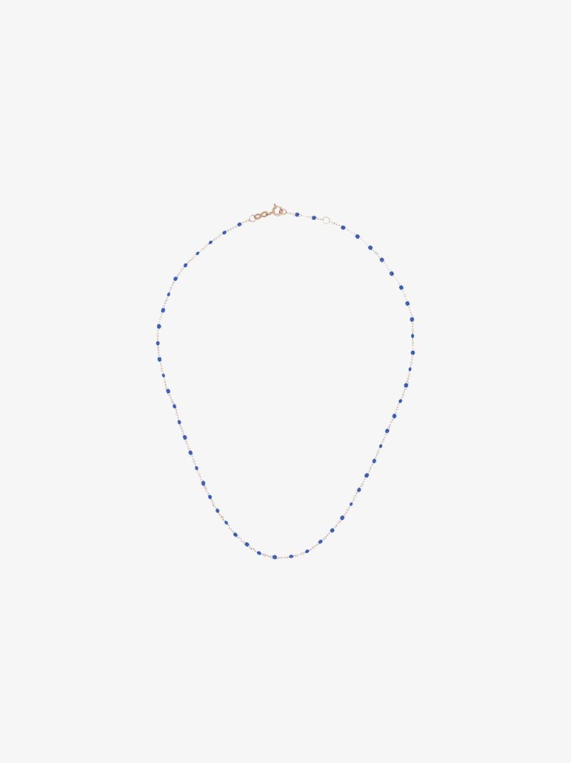 18k Rose Gold Beaded Necklace