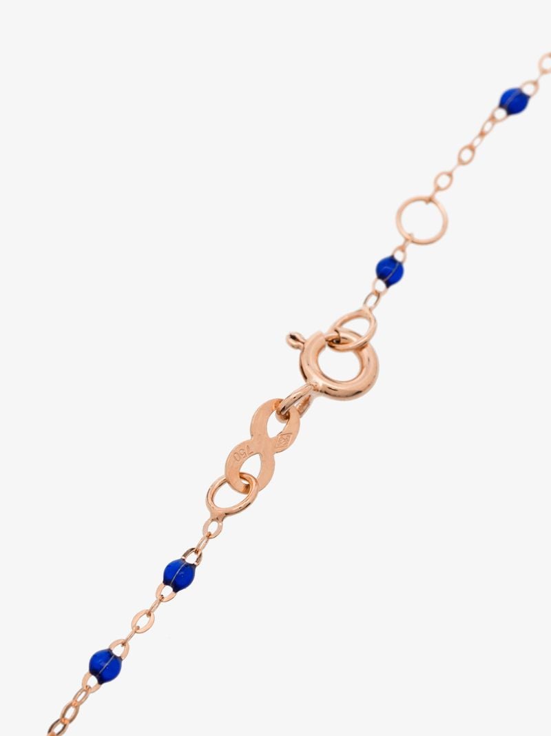 18k Rose Gold Beaded Necklace