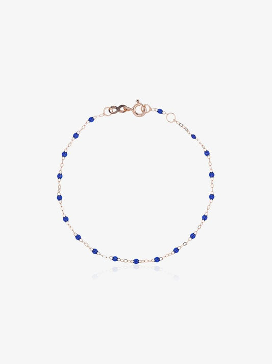 18k Rose Gold and Blue Beaded Bracelet