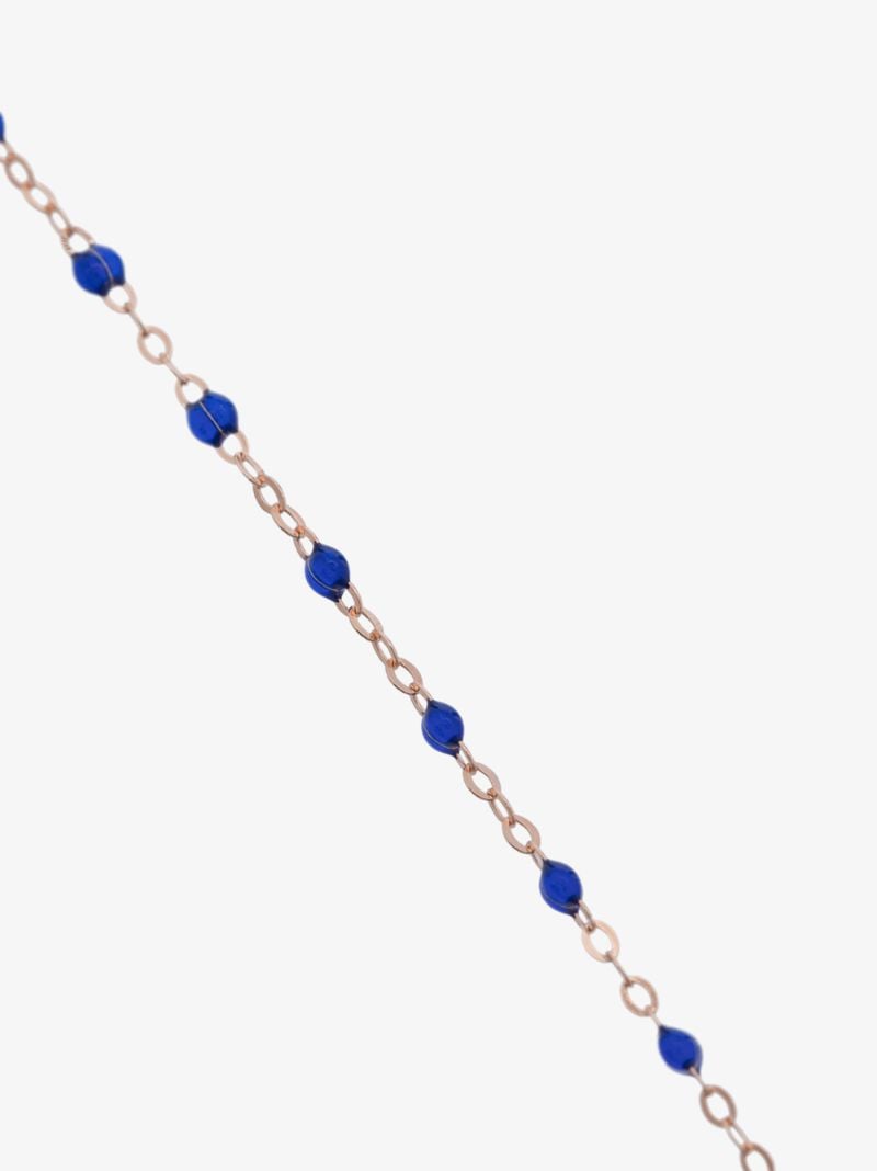 18k Rose Gold and Blue Beaded Bracelet
