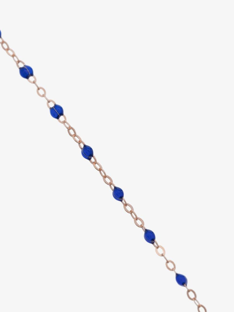 18k Rose Gold and Blue Beaded Bracelet