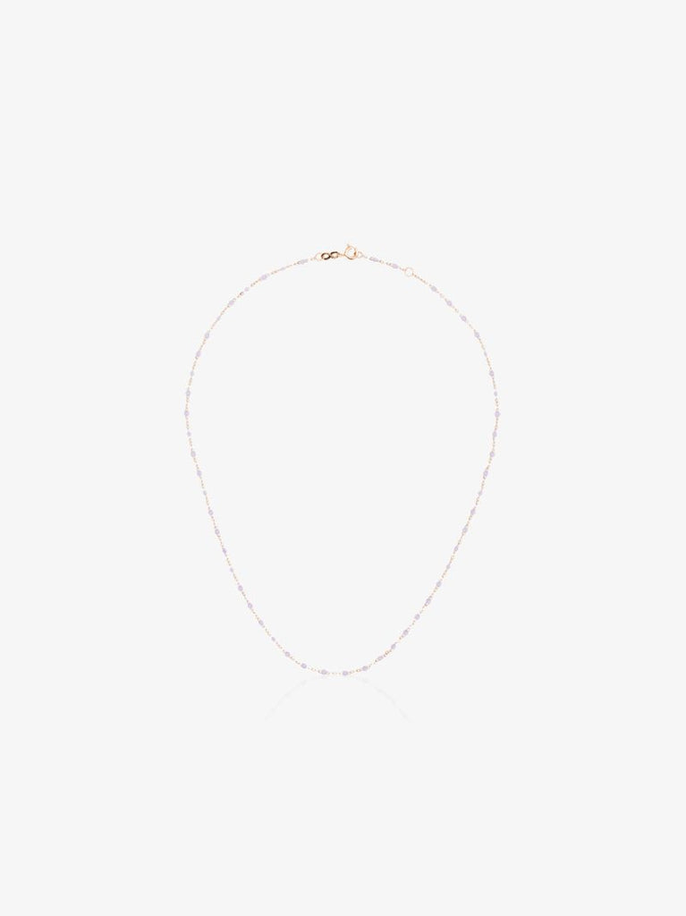 18k Rose Gold Purple Beaded Necklace
