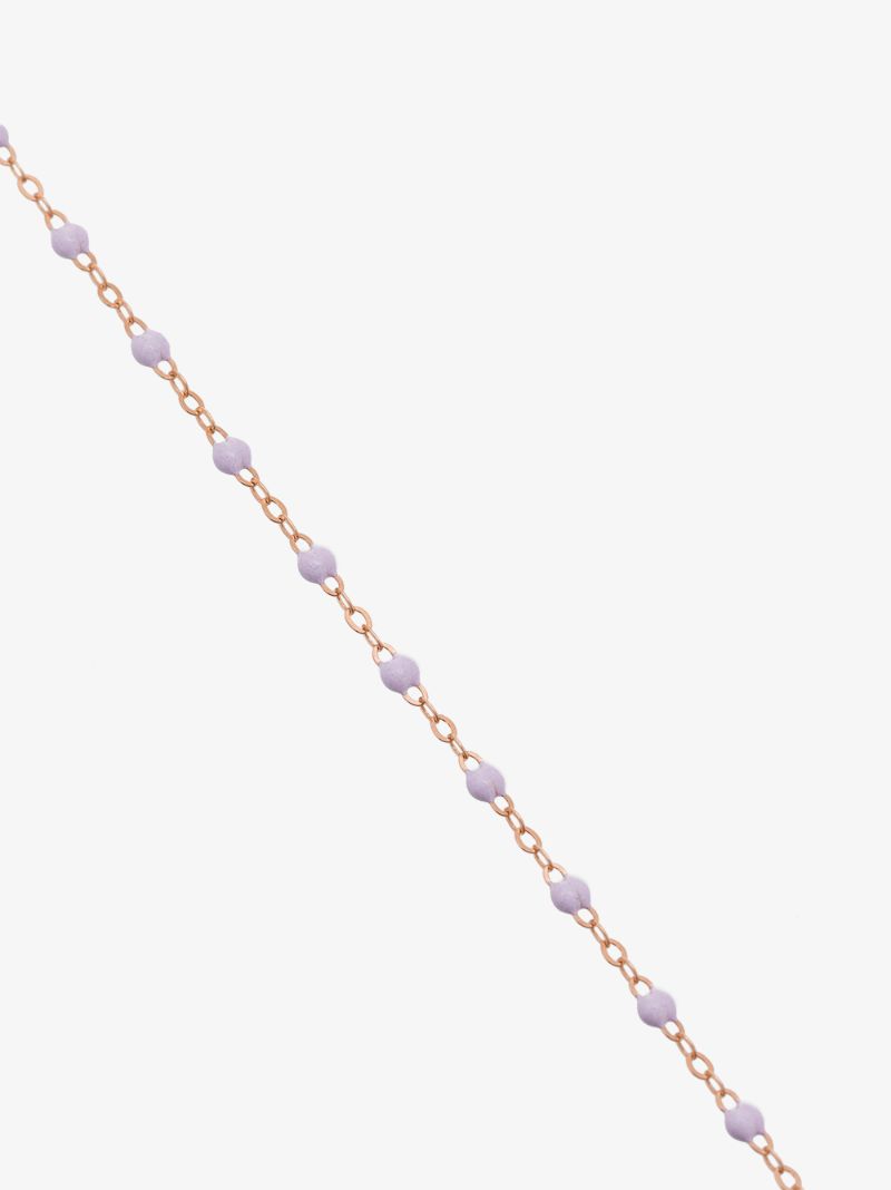 18k Rose Gold Purple Beaded Necklace